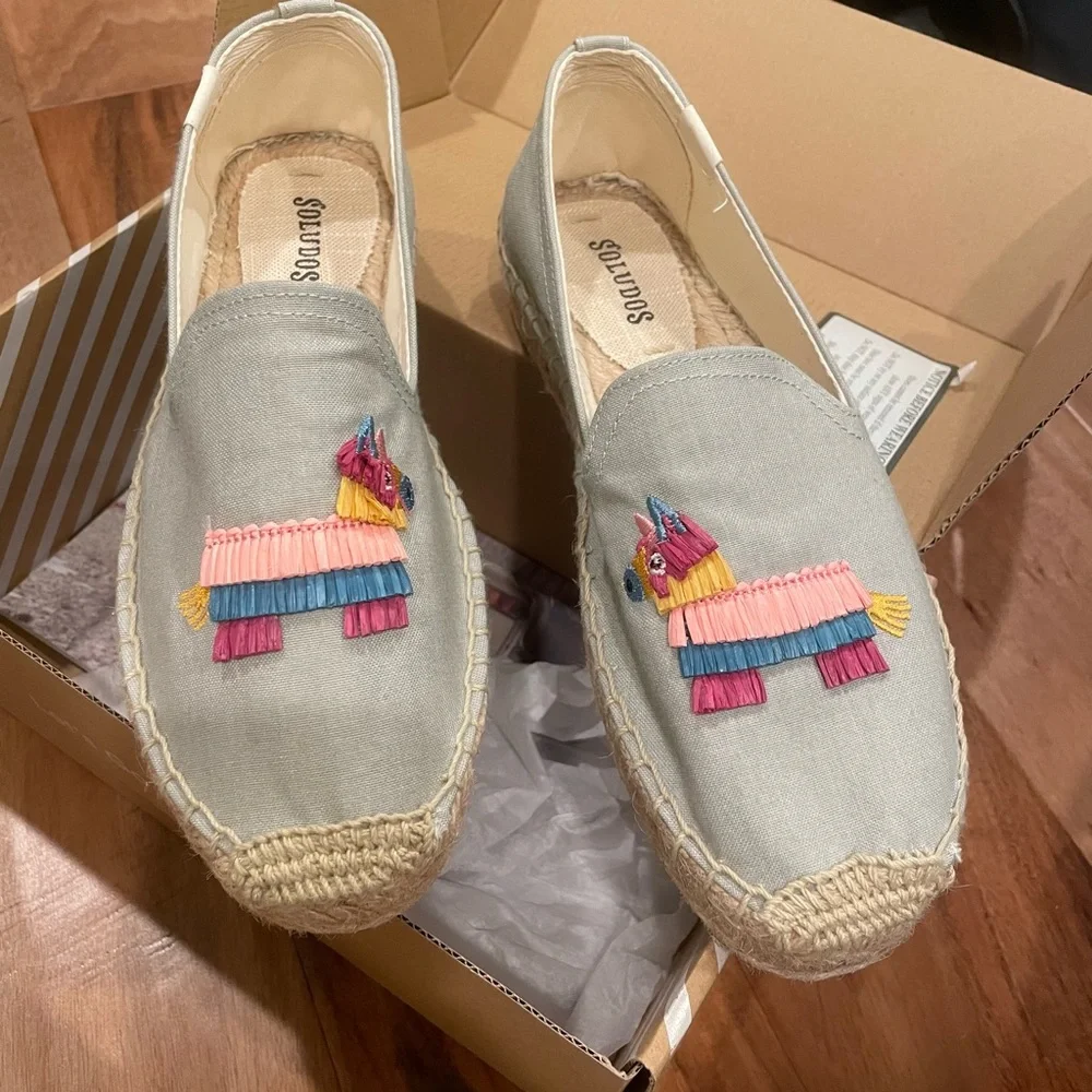 NEW Soludos Pinata Smoking Slipper Espadrilles Sz 7 NIB